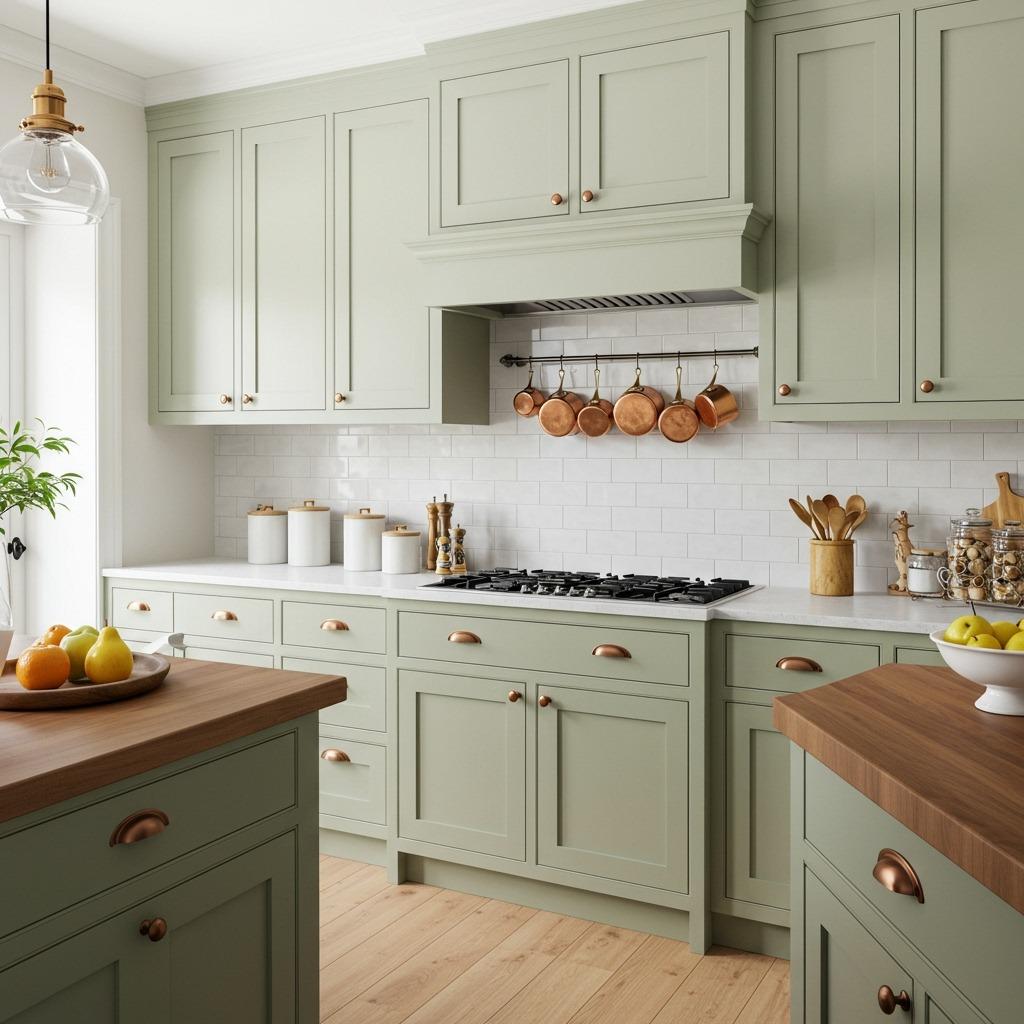 Olive Green and Warm White Natural Look