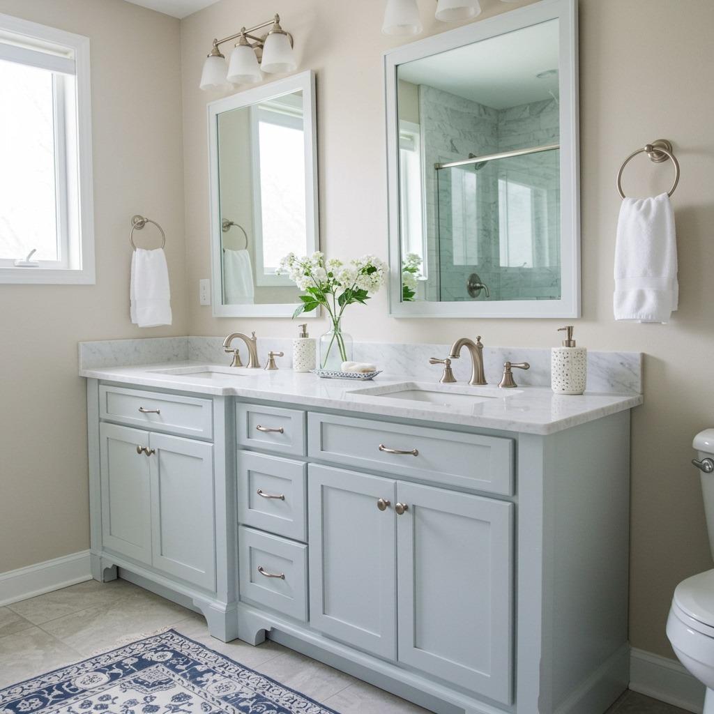Update Your Vanity with Paint and New Hardware