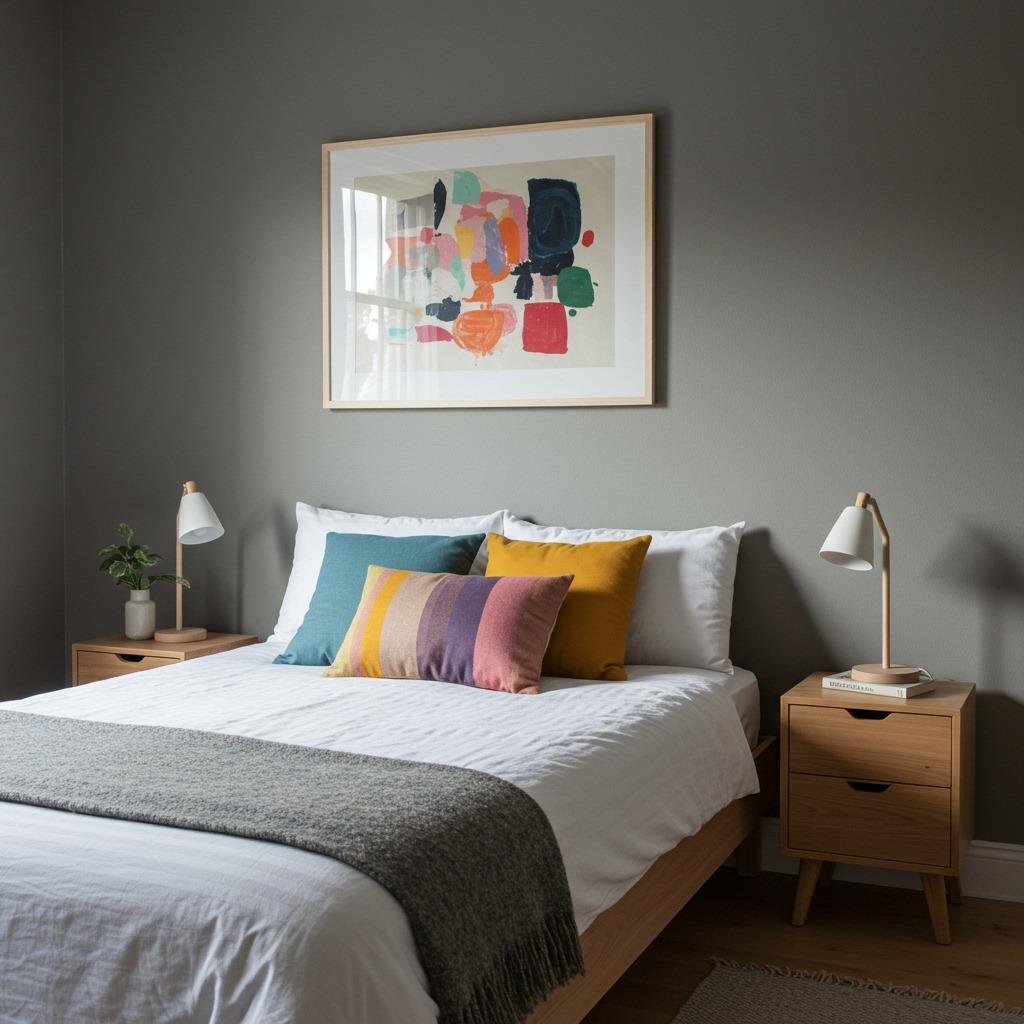 Warm Gray with Colorful Accents