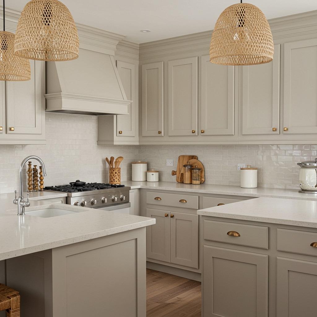 Warm Taupe and Soft White Elegance