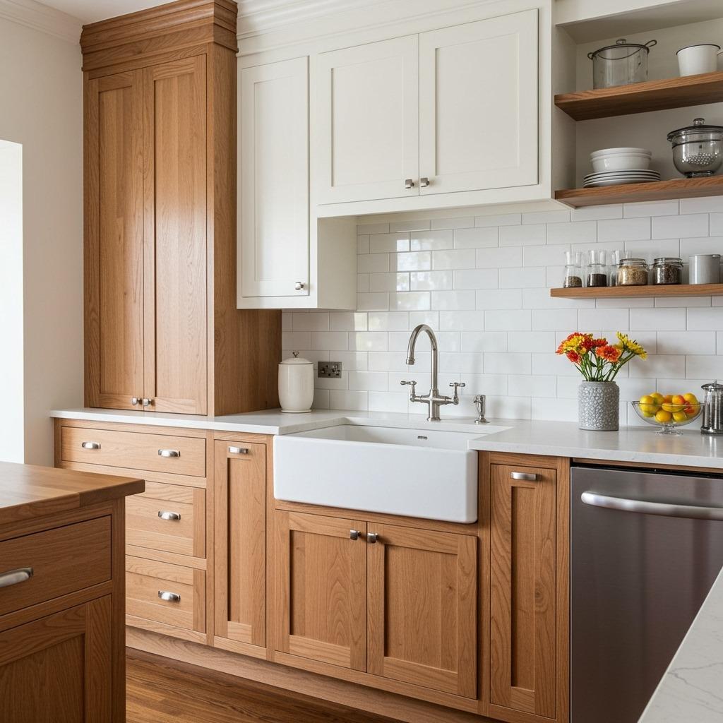 Warm Wood Tone with Soft White