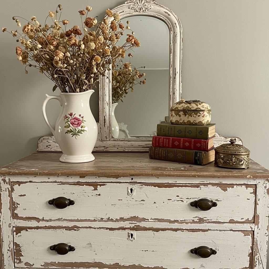 Add a Distressed Wooden Dresser
