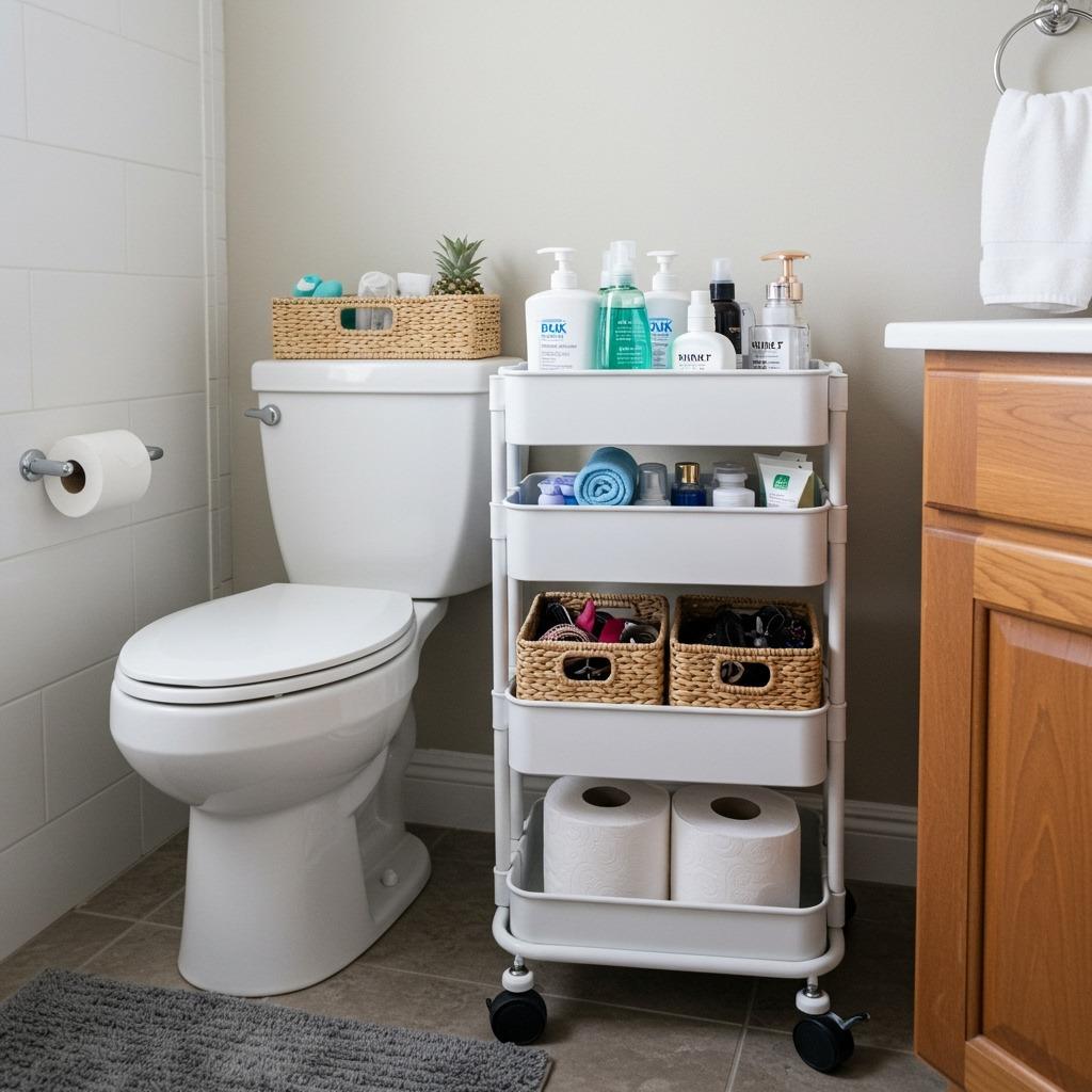 Add Rolling Carts Between Tight Spaces