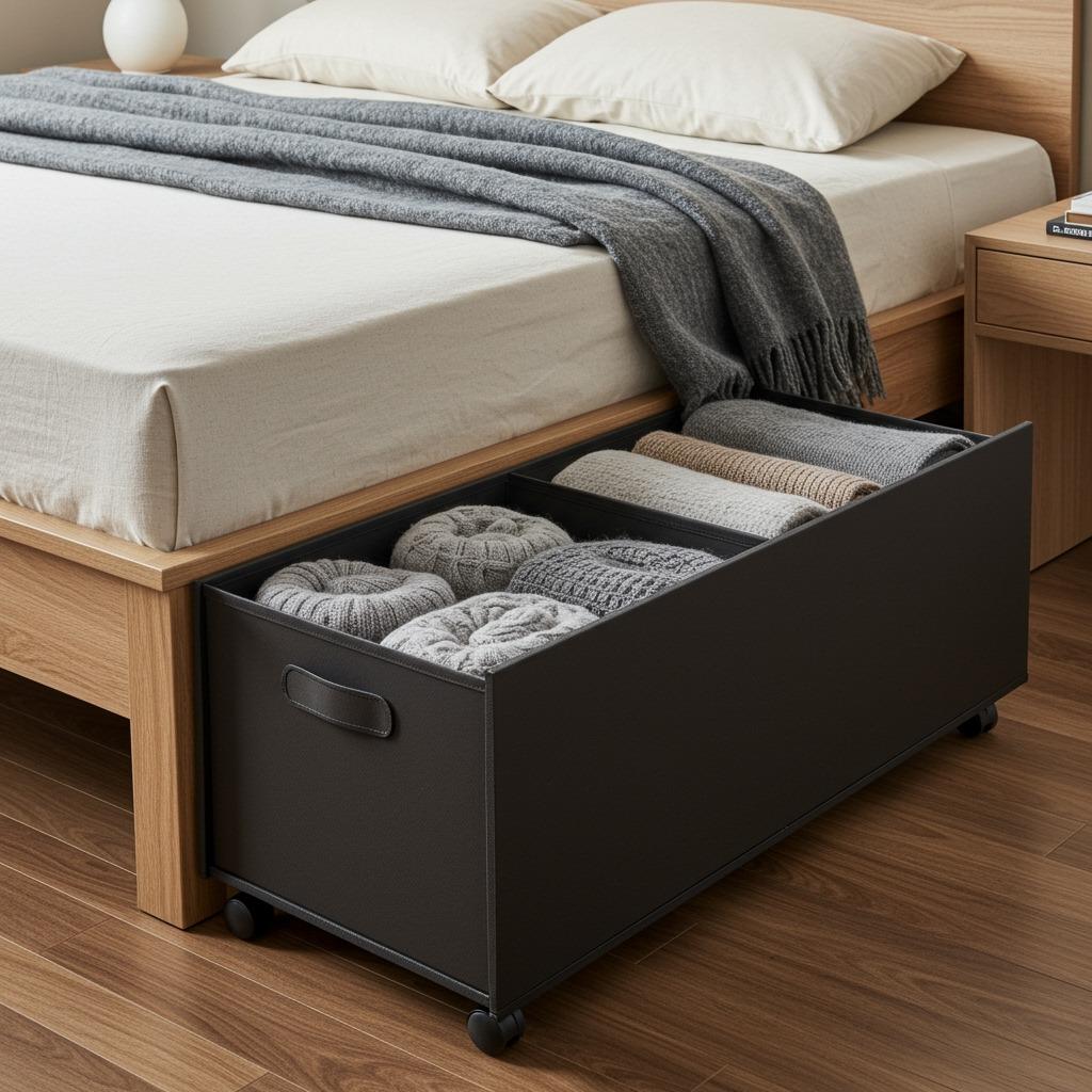 Add Rolling Storage Under the Bed