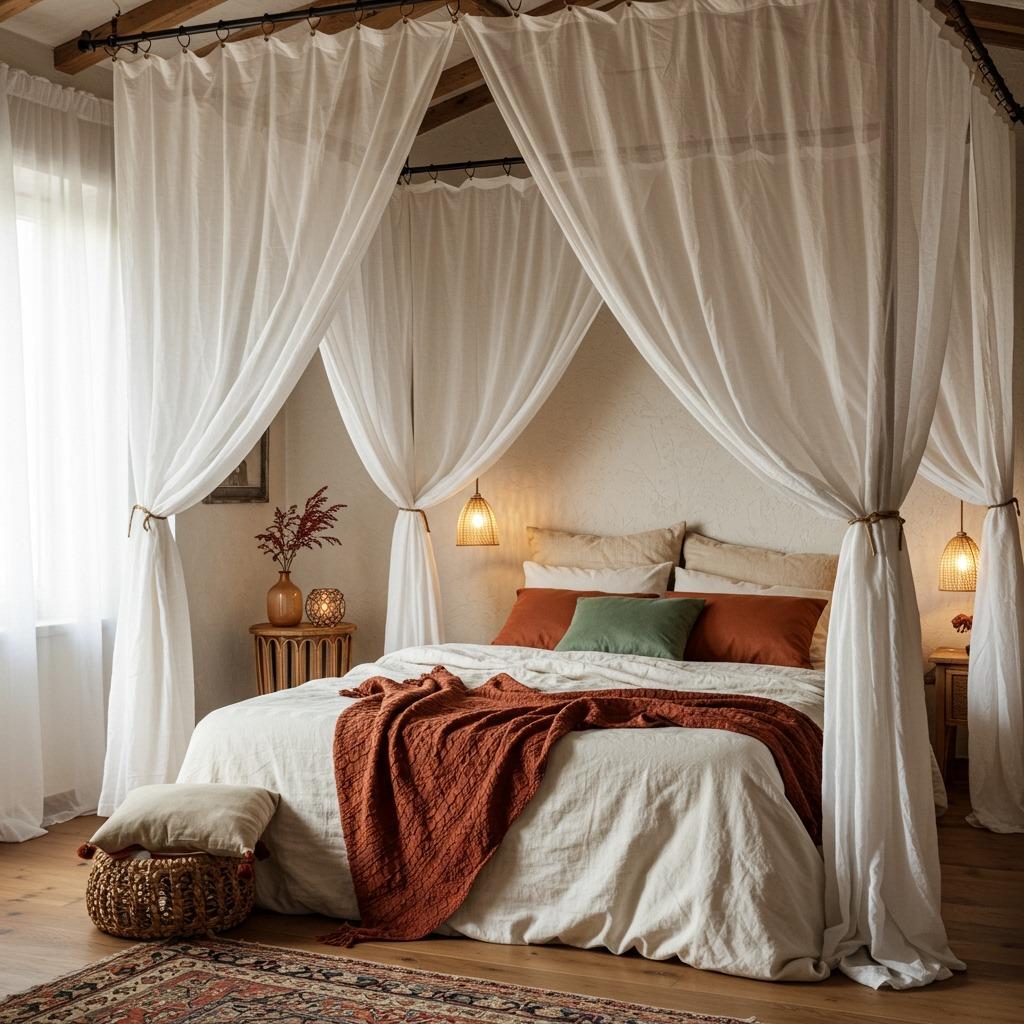 Add Softness With Curtains Around the Bed