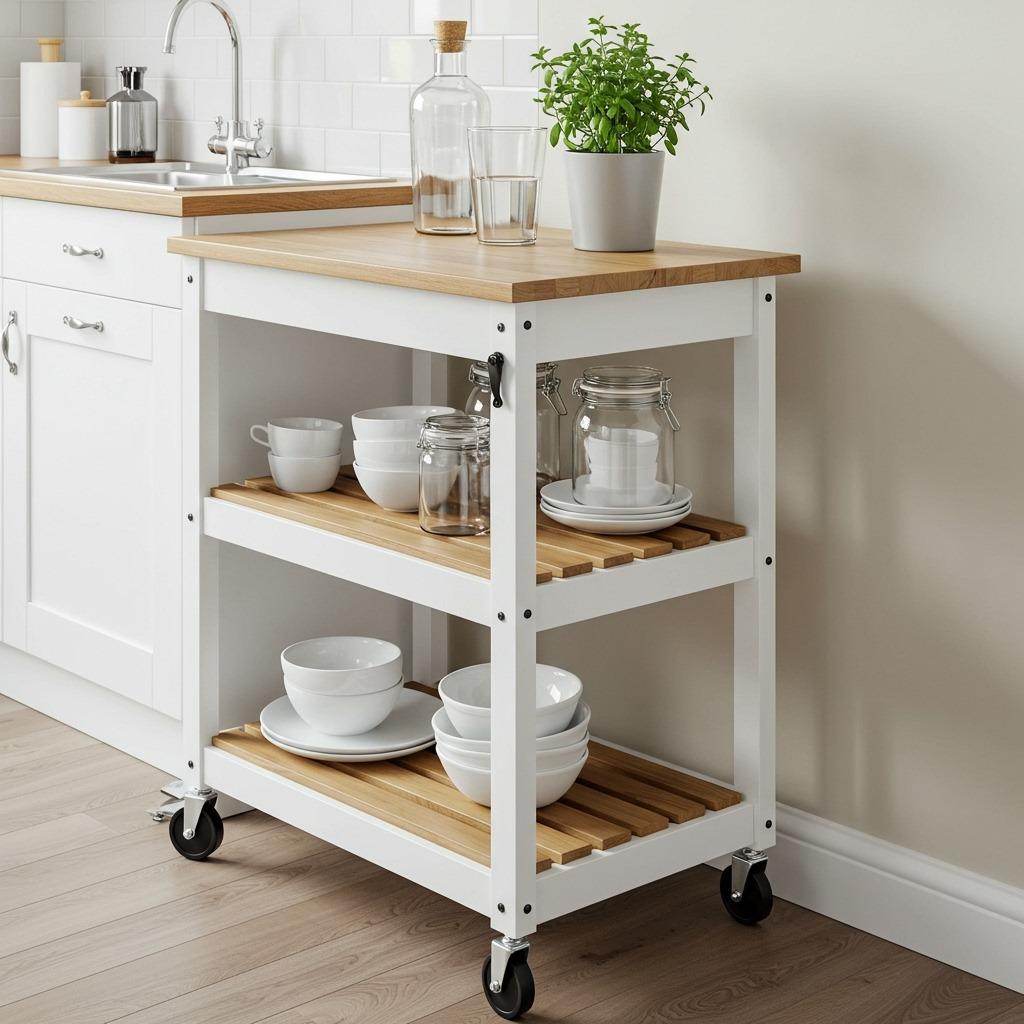 Compact Rolling Cart Style