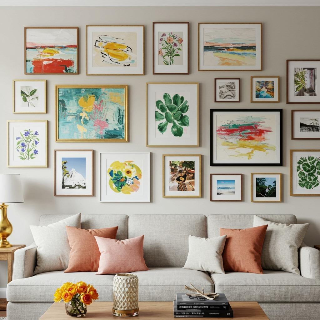 Create a Gallery Wall With Vibrant Art