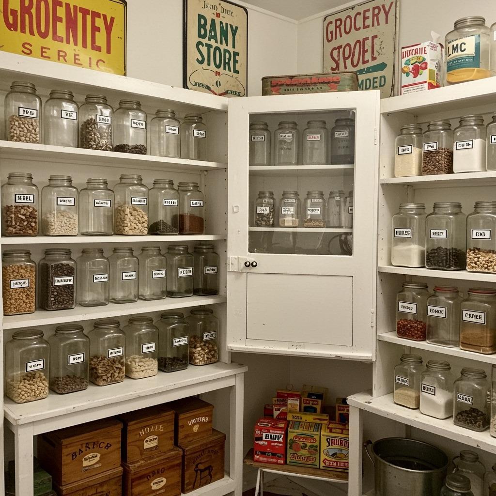 Create a Vintage Pantry Display