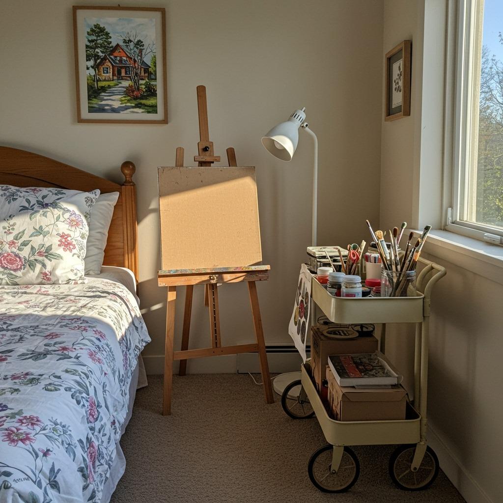Create an Artist's Corner in Your Bedroom