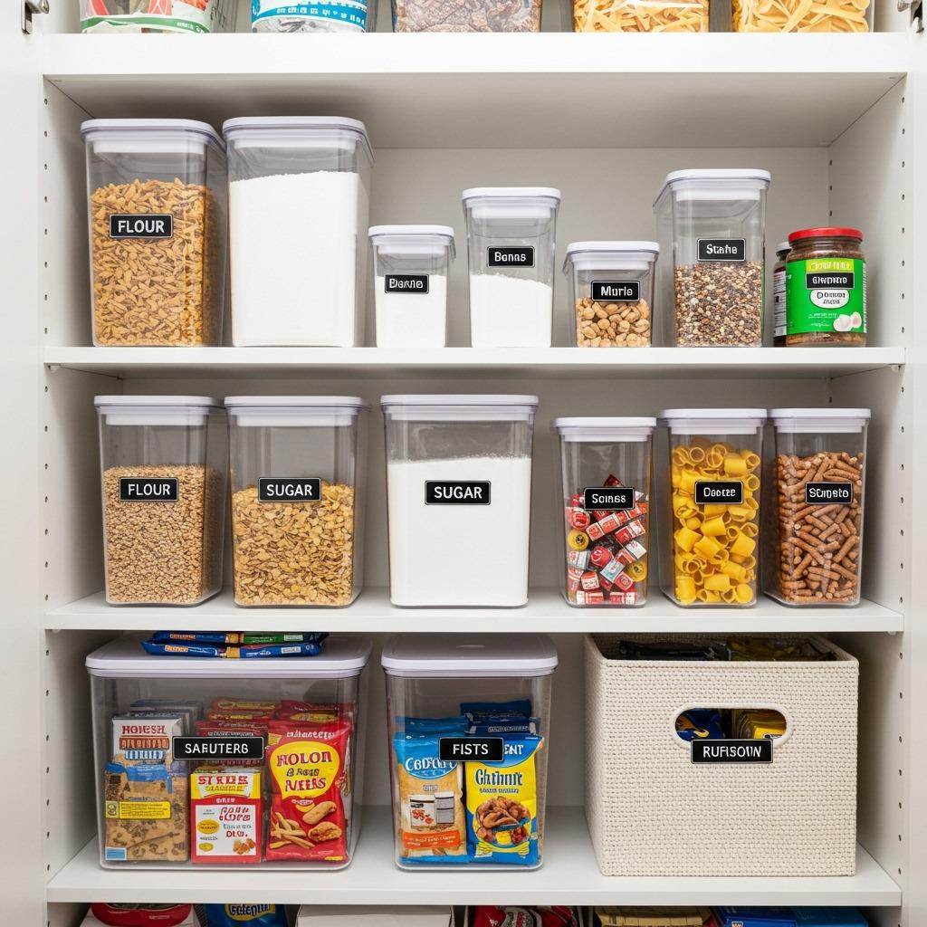 Create Zones in Your Pantry with Clear Containers