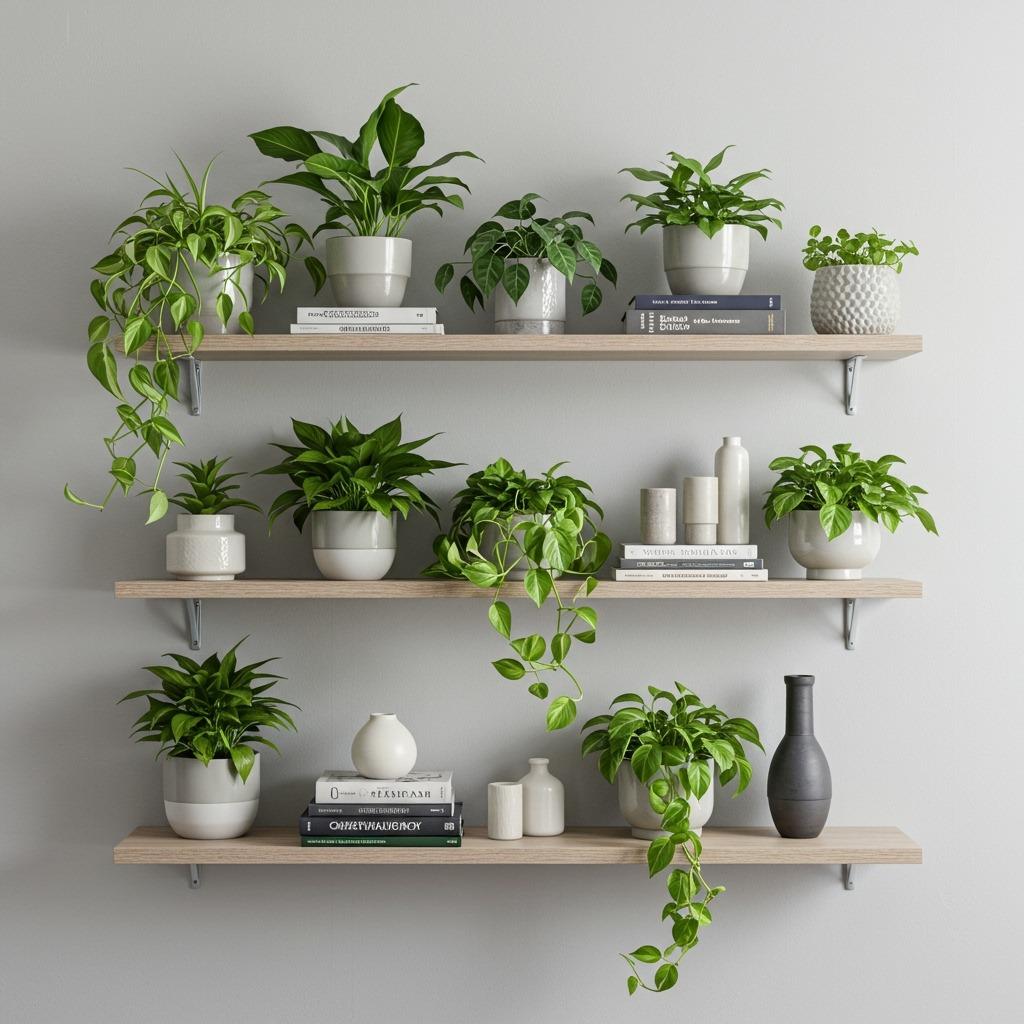 Floating Plant Shelves