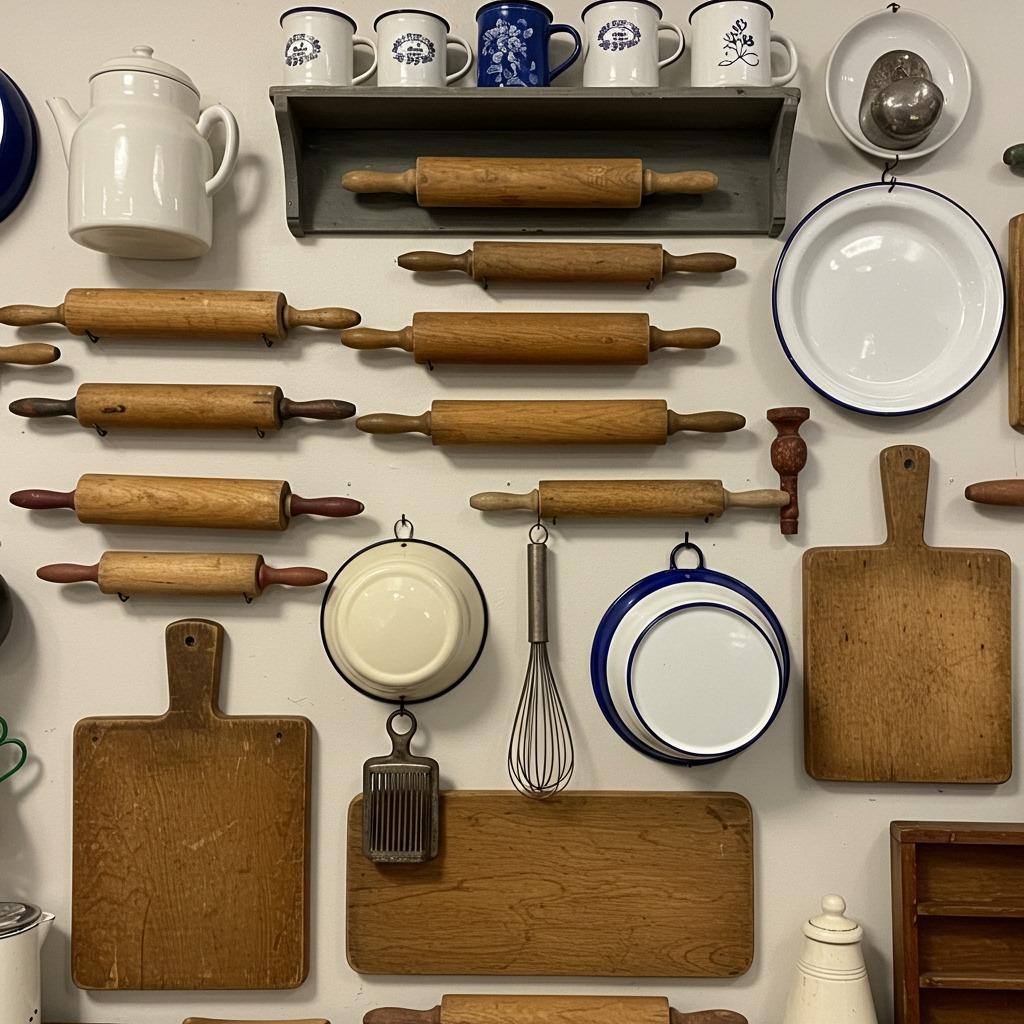 Gallery Wall of Vintage Kitchen Tools