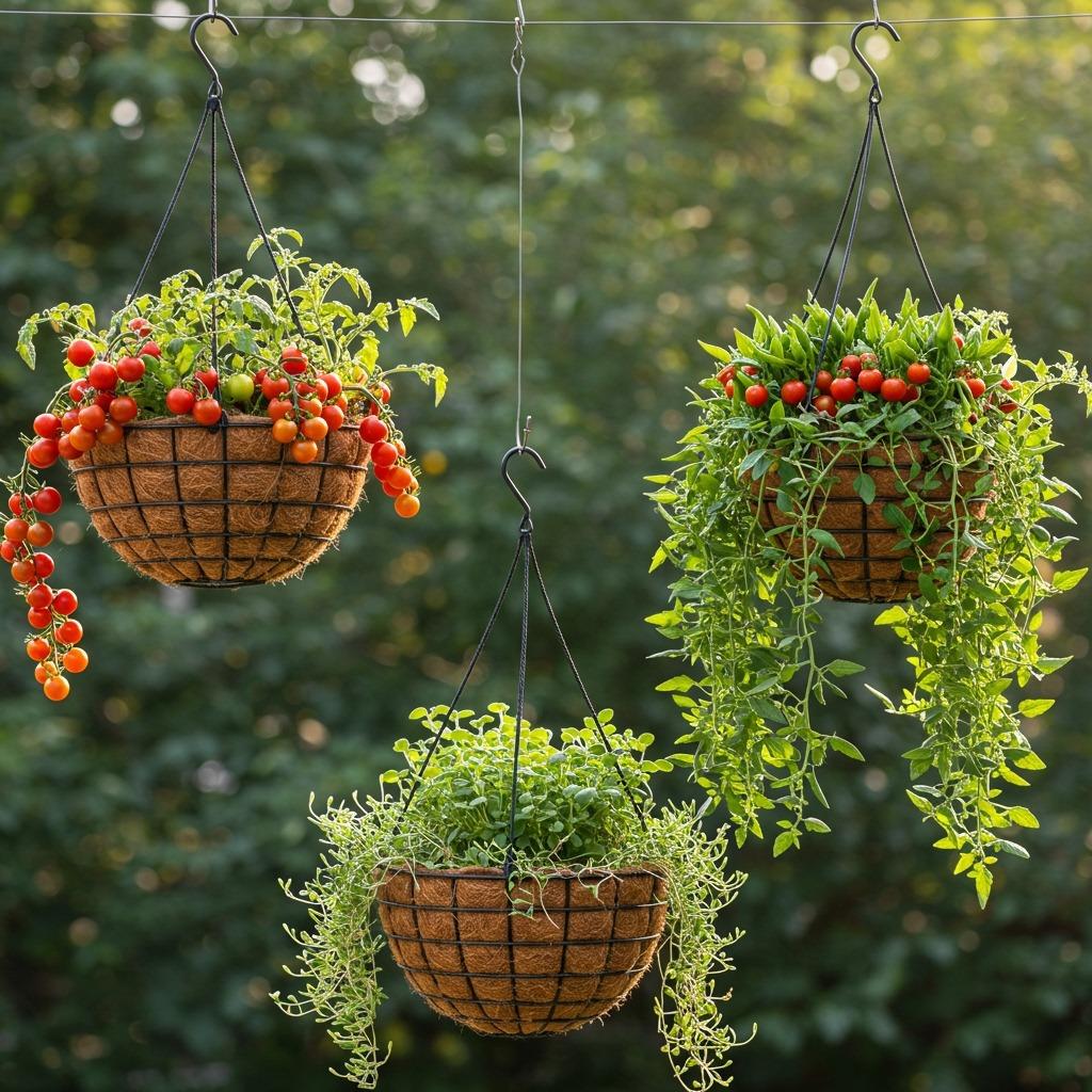 Hanging Baskets for Cascading Vegetables