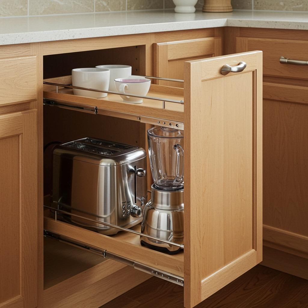 Hide Small Appliances Behind Cabinet Doors