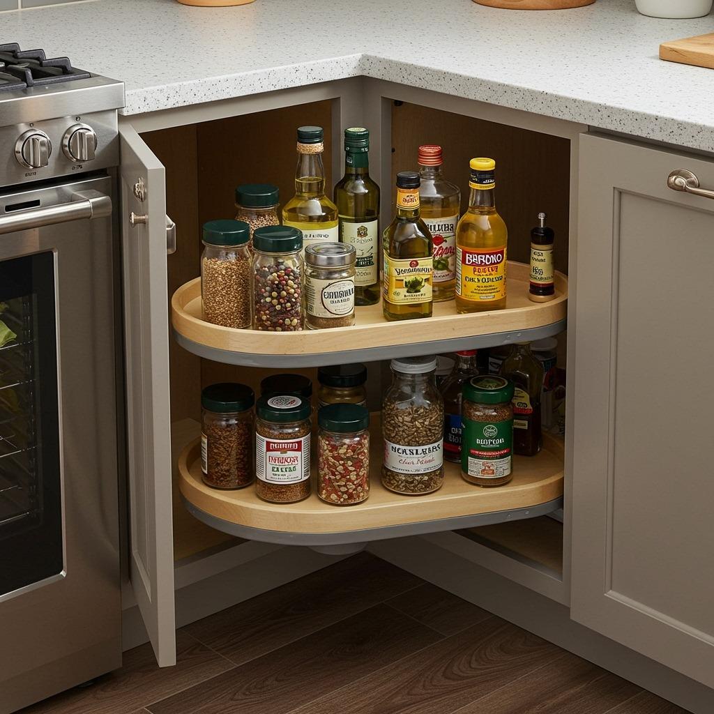 Install a Lazy Susan in Corner Cabinets
