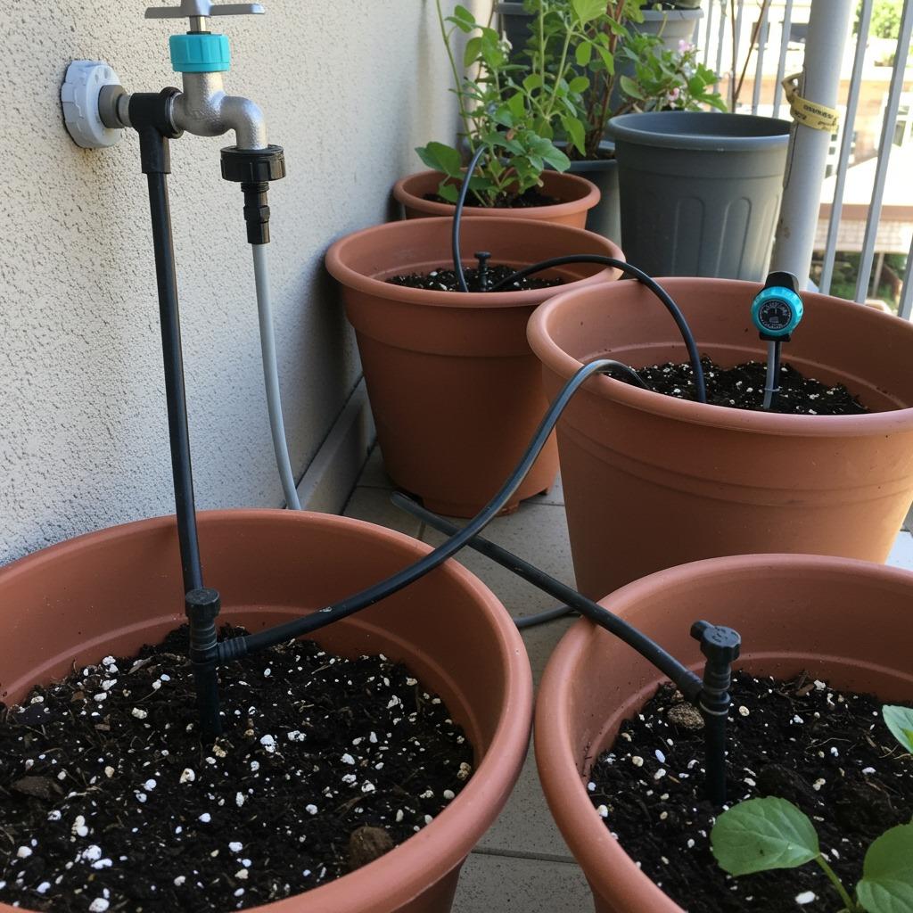 Install Drip Irrigation for Multiple Containers