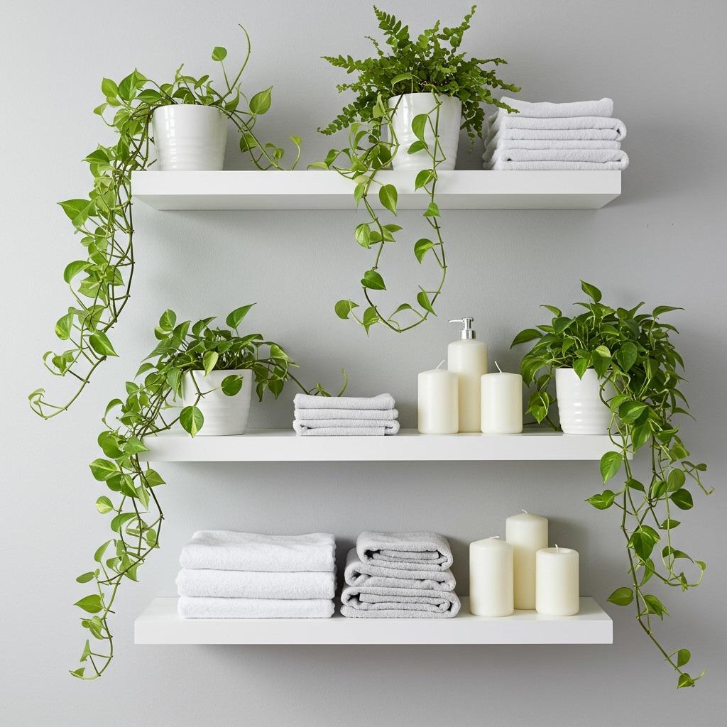 Install Floating Shelves for Vertical Greenery