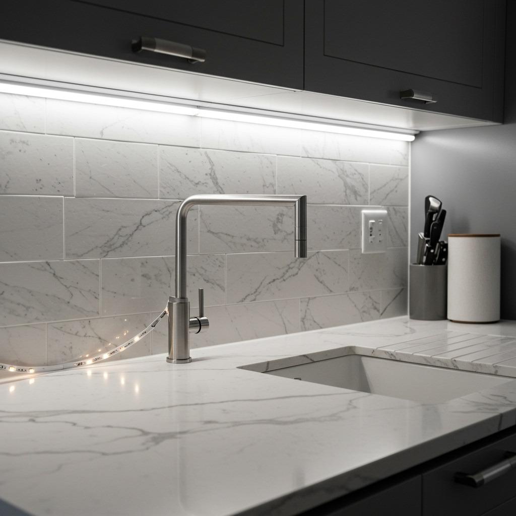 Install Task Lighting Under Cabinets