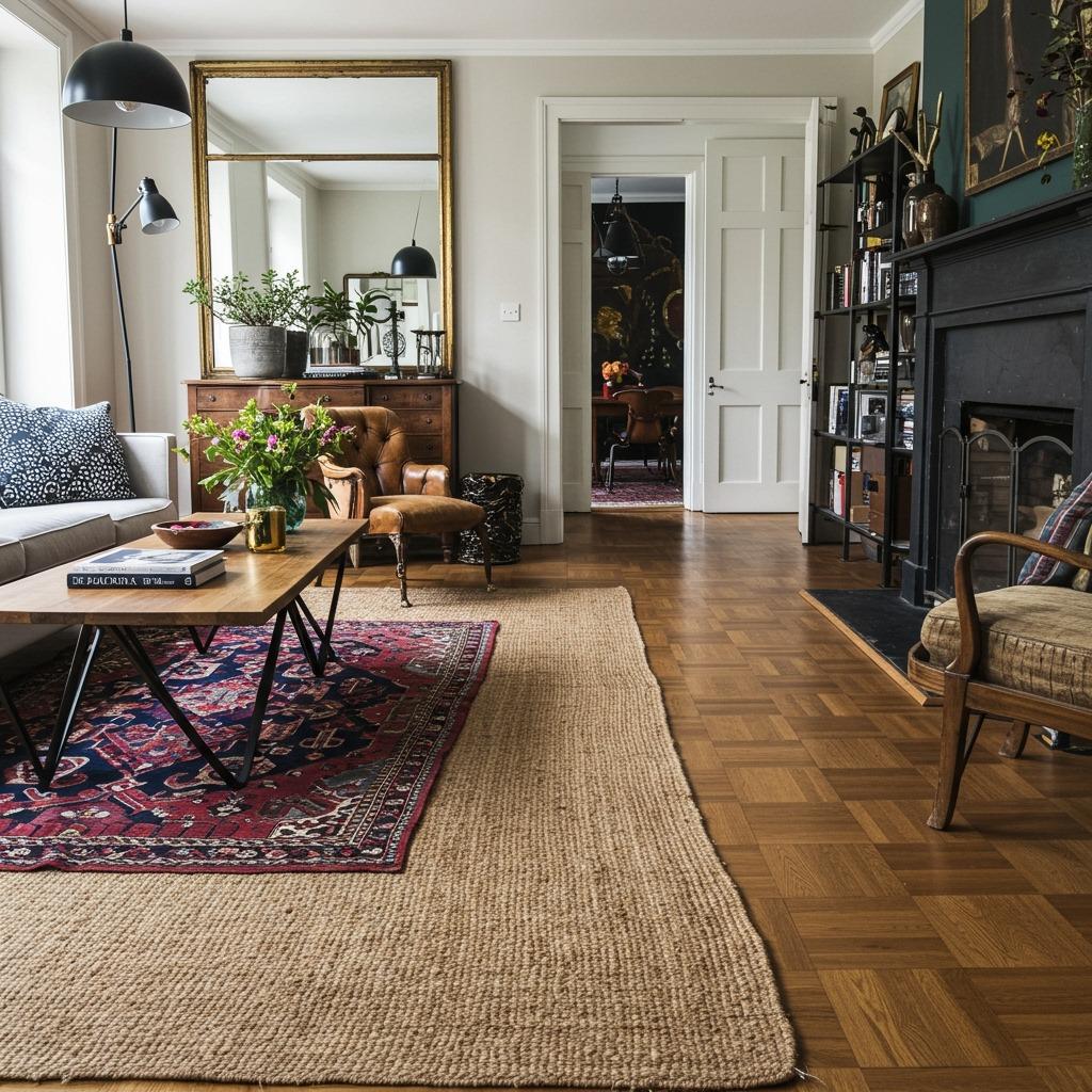 Layer Rugs for Visual Depth and Comfort