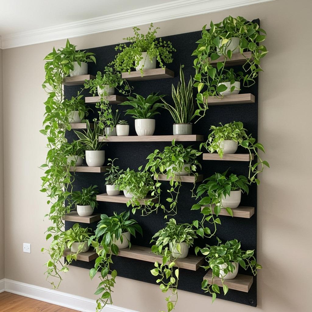 Layered Vertical Garden Walls