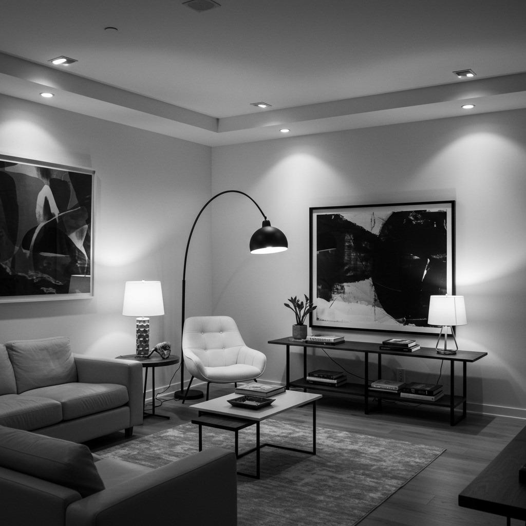 Lighting Design for Monochrome Rooms