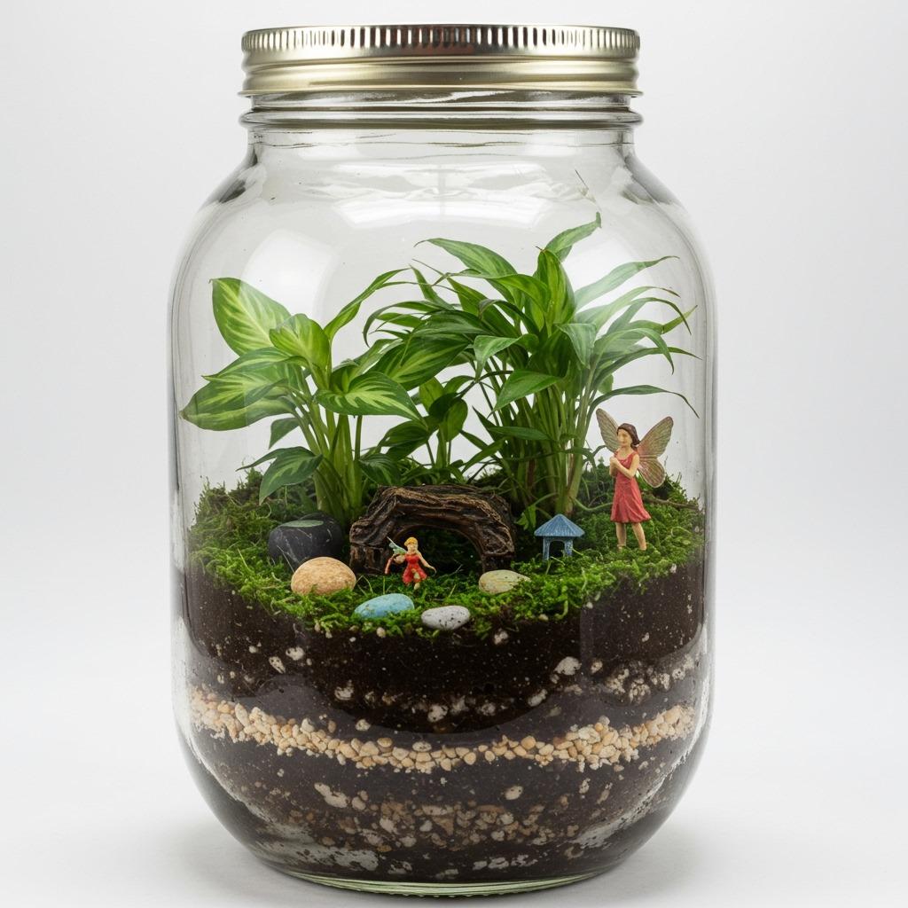 Mason Jar Terrarium World