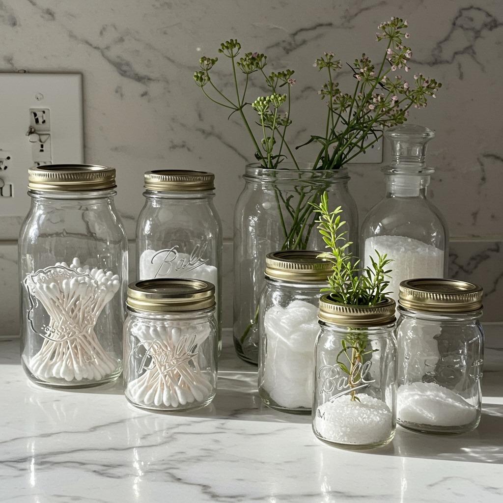 Mason Jars and Vintage Glass Containers