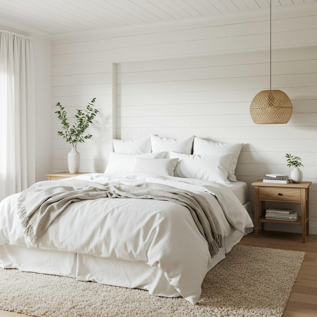 Monochromatic White Bedroom Elegance