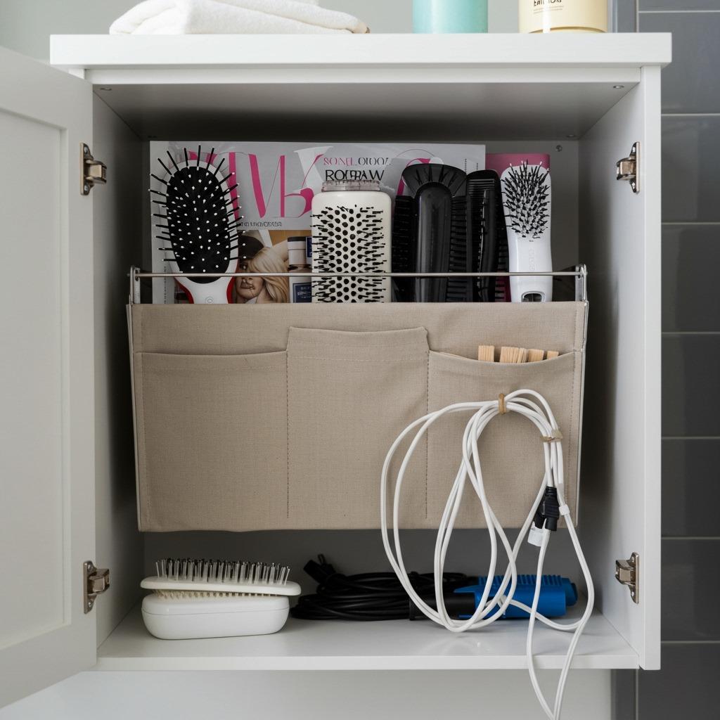 Mount a Magazine Rack for Hair Tool Storage