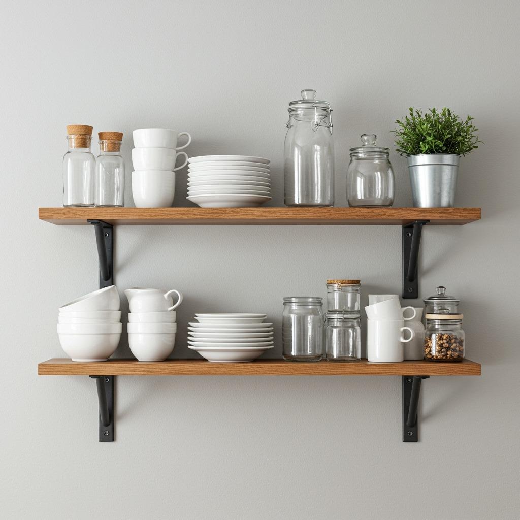 Open Shelving Display for Everyday Dishes