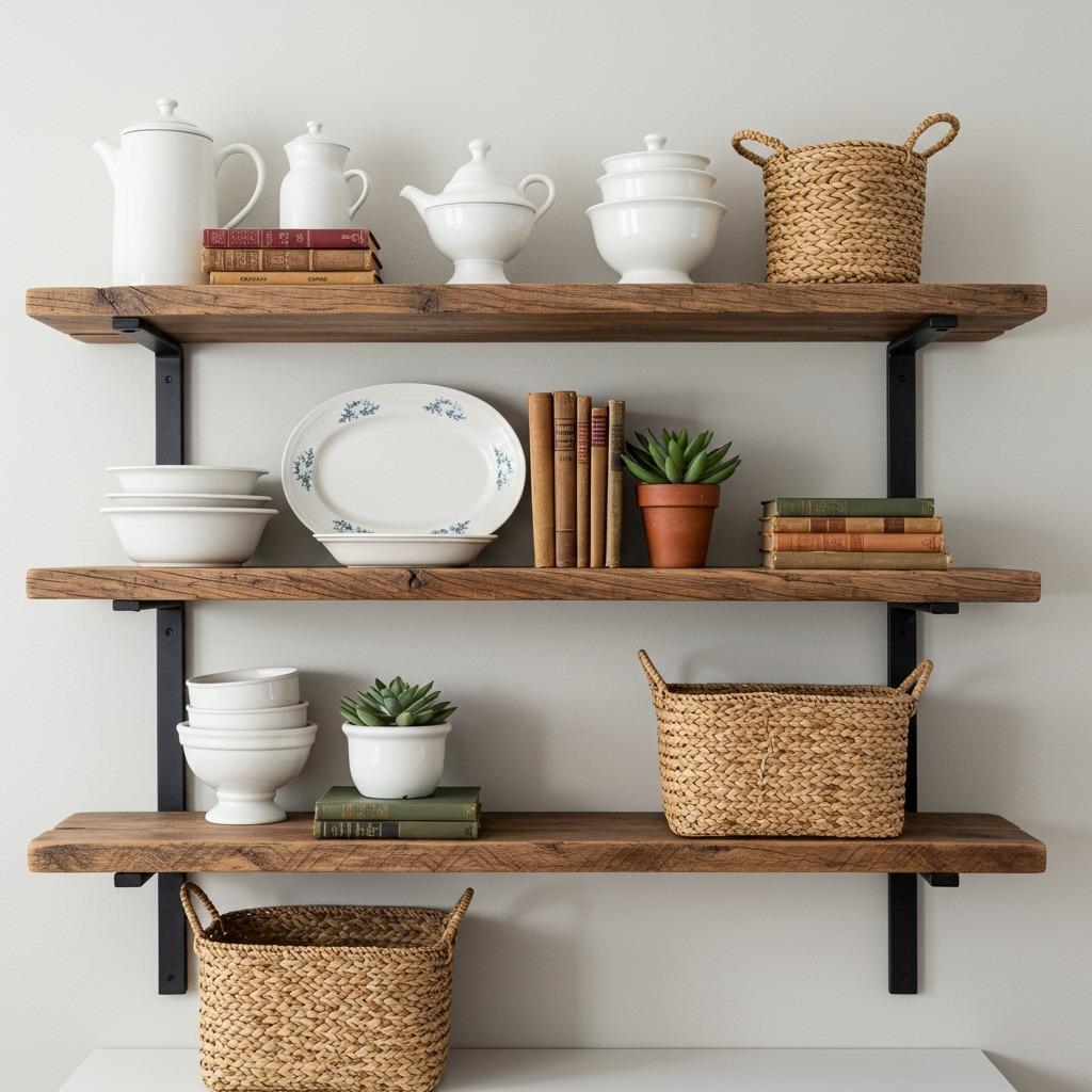 Rustic Wooden Shelving