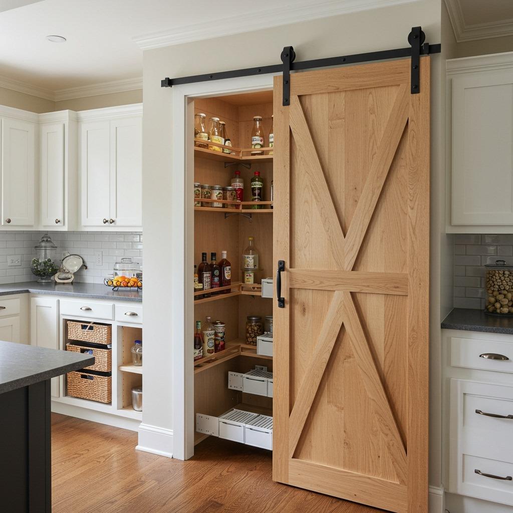 Sliding Barn Door for Pantry or Dining Access