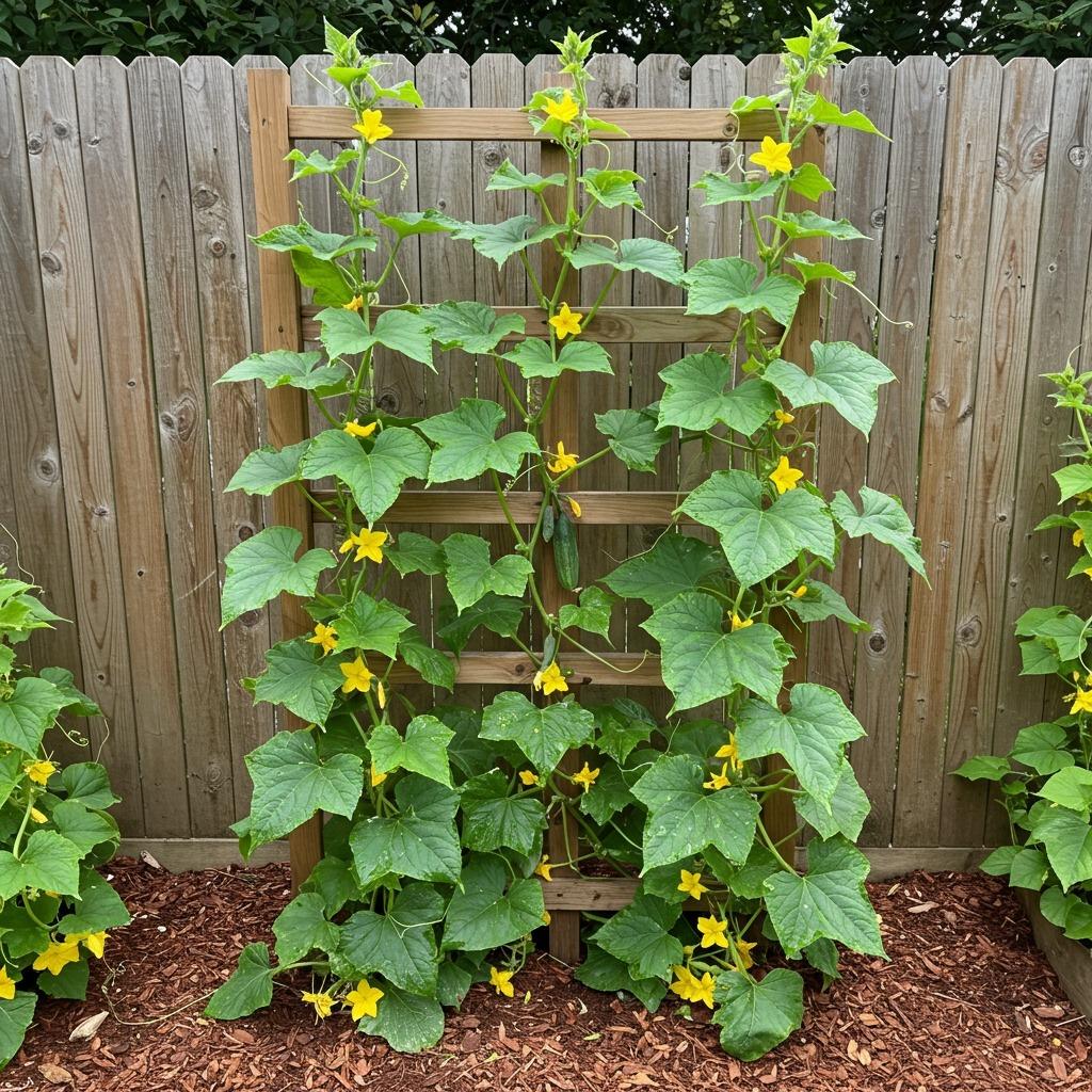 Trellis Panels with Climbing Vegetables