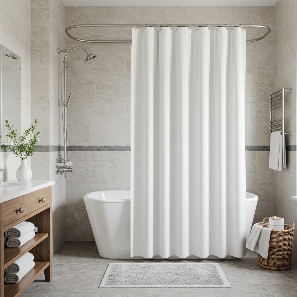 Upgrade Your Shower Curtain and Rod