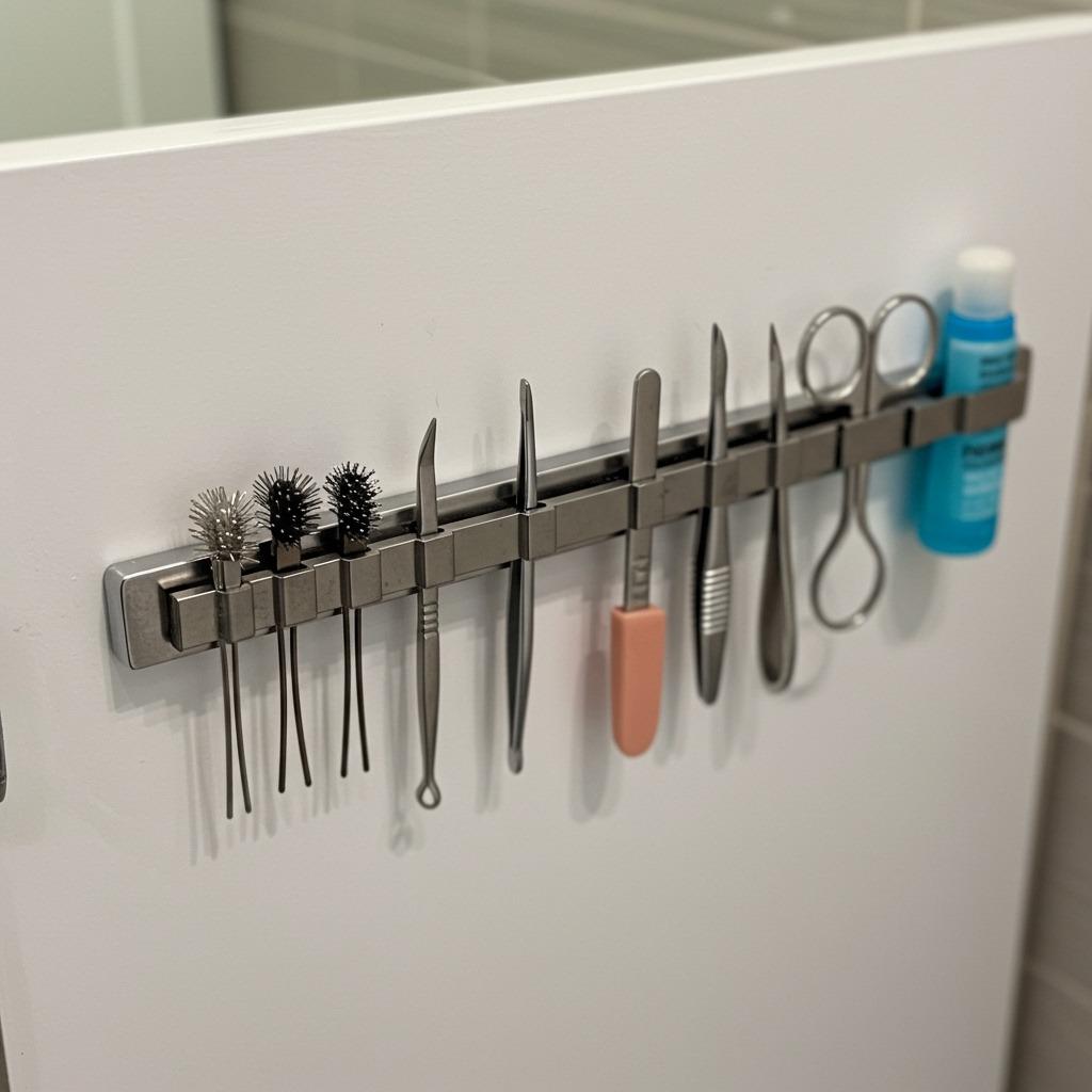 Utilize Magnetic Strips for Small Metal Items