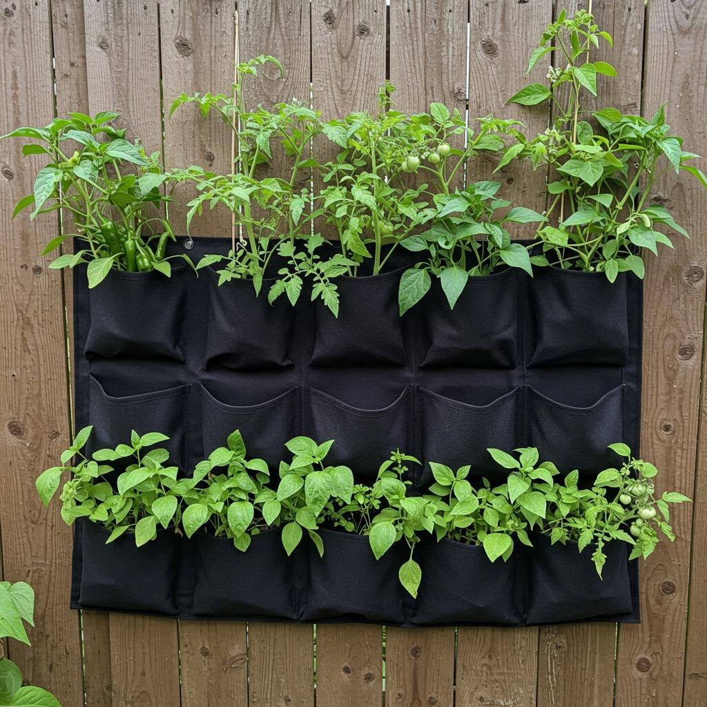 Vertical Vegetable Gardens Using Grow Bags