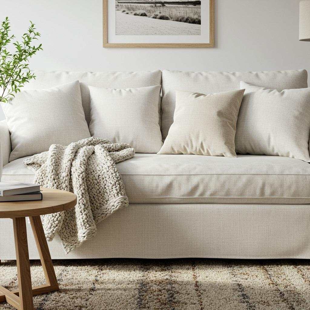 White or Cream Slipcovered Furniture