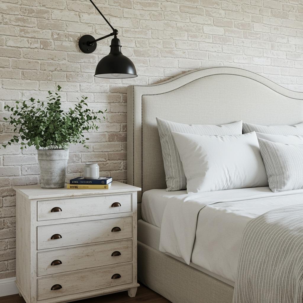 Whitewashed Brick Accent