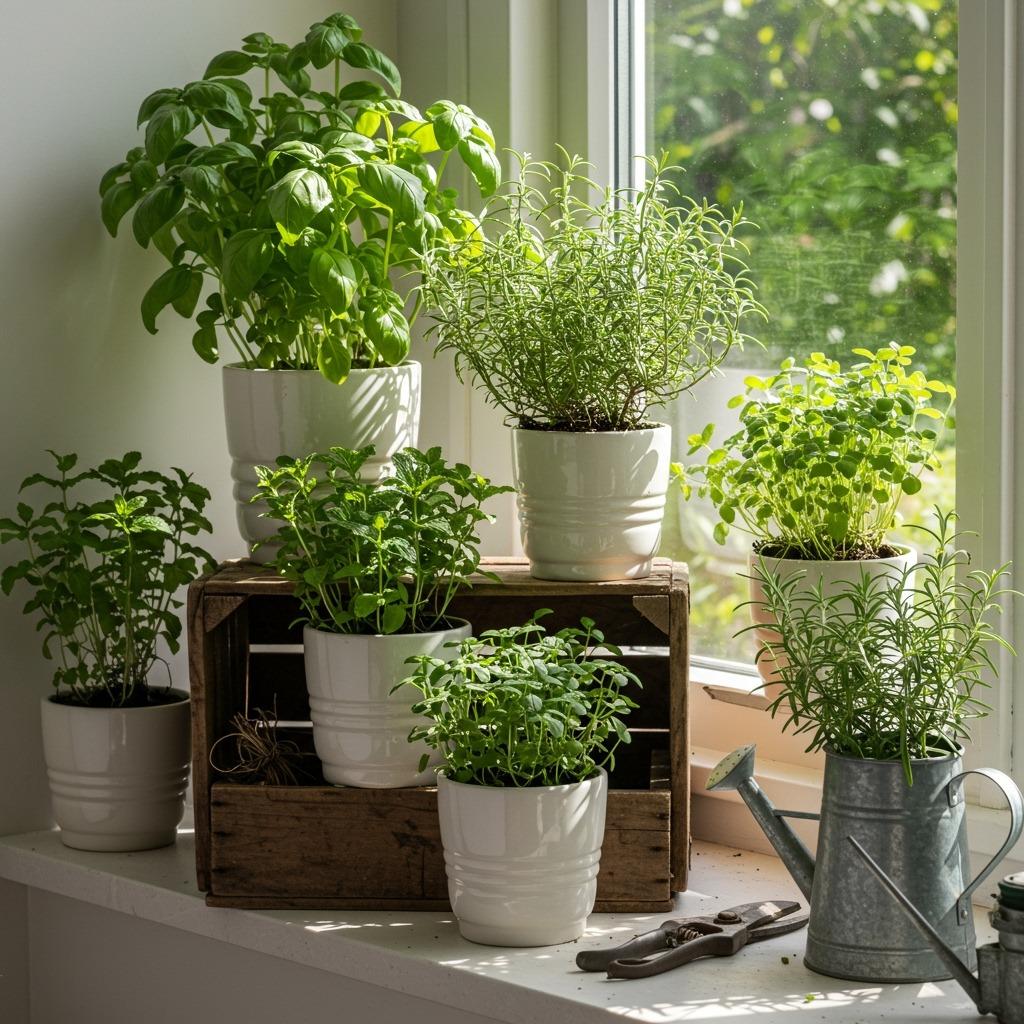 Window Sill Herb Garden