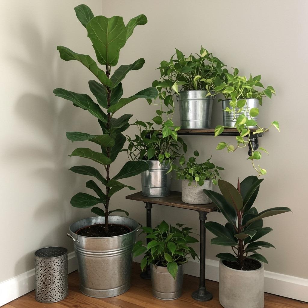 Add Greenery in Industrial Containers