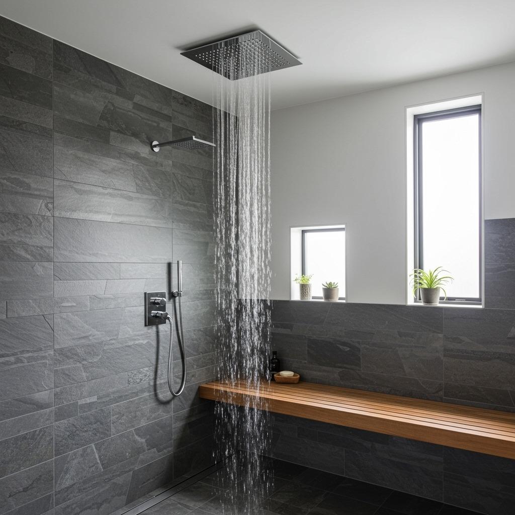 Ceiling-Mounted Rainfall Luxury