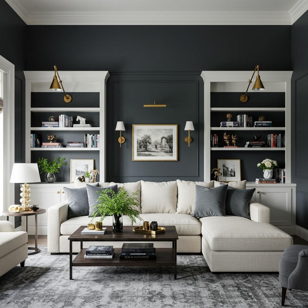 Charcoal and Warm White