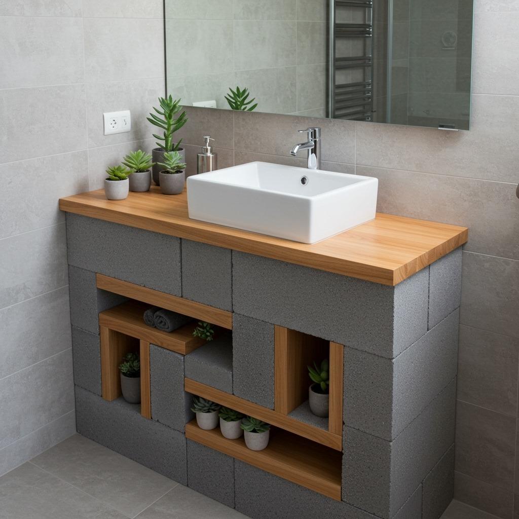 Concrete Block Modern Base