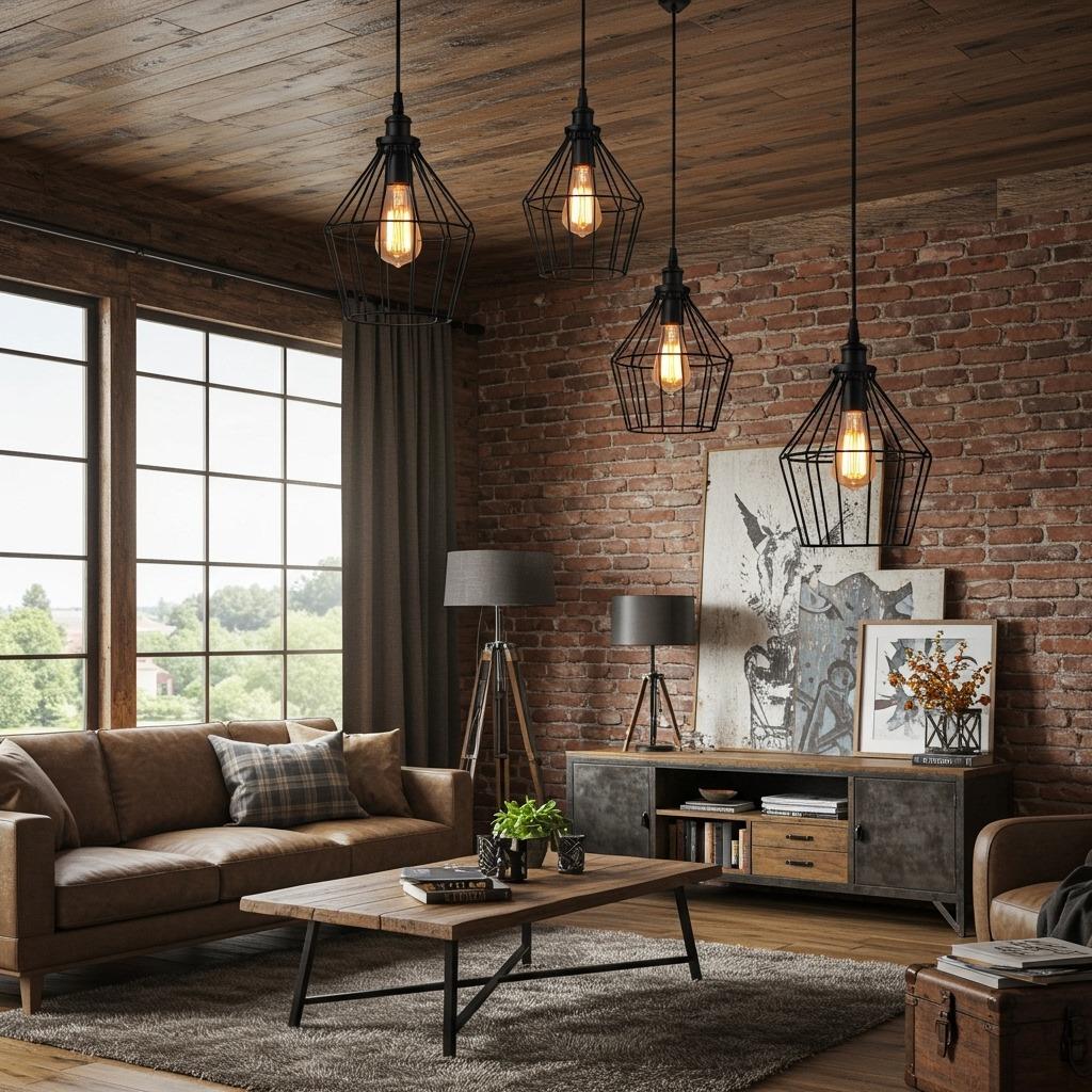 Industrial Cage Pendant Lighting