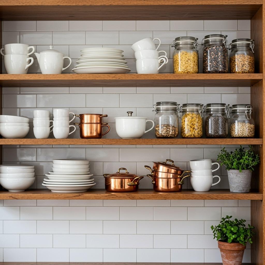 Install Open Shelving to Create Visual Space