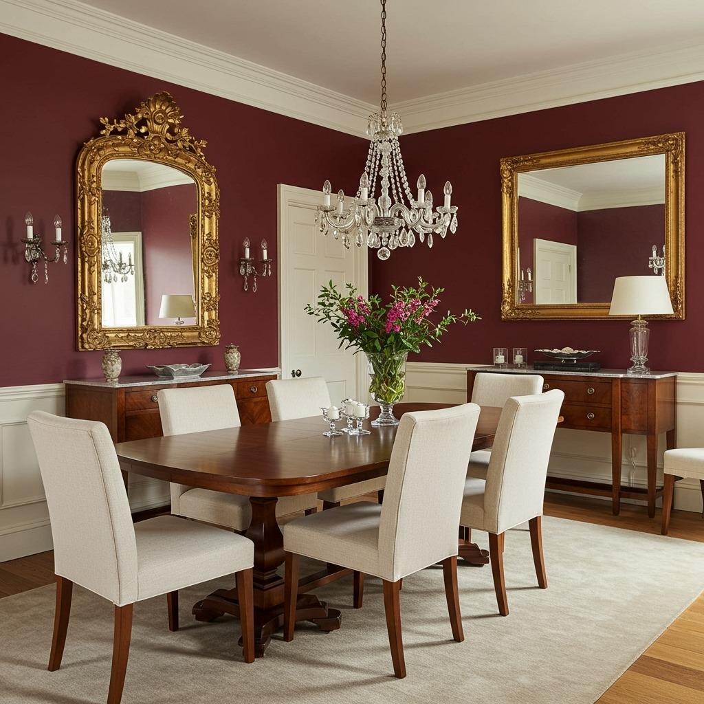 Rich Burgundy and Cream