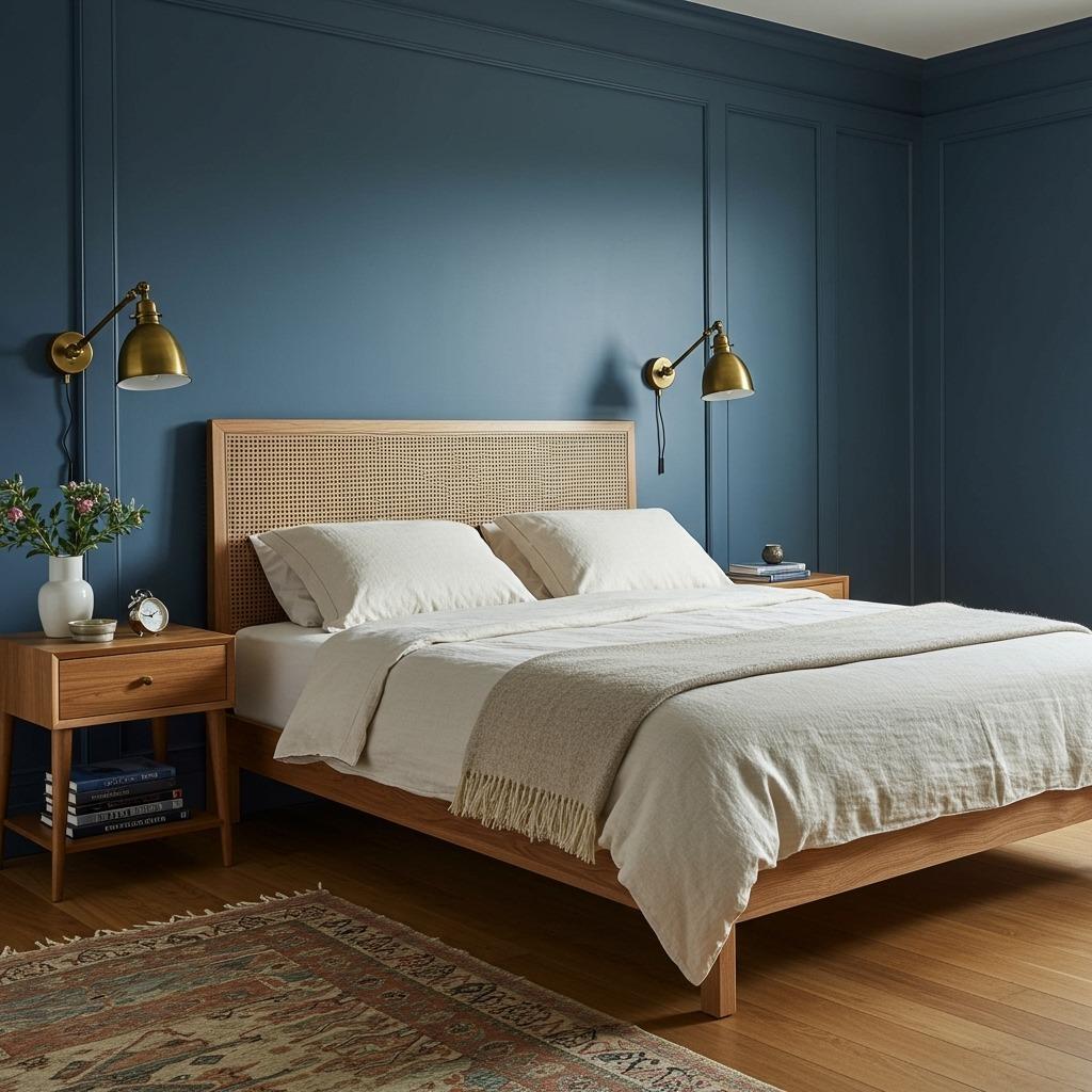 Slate Blue and Warm Honey