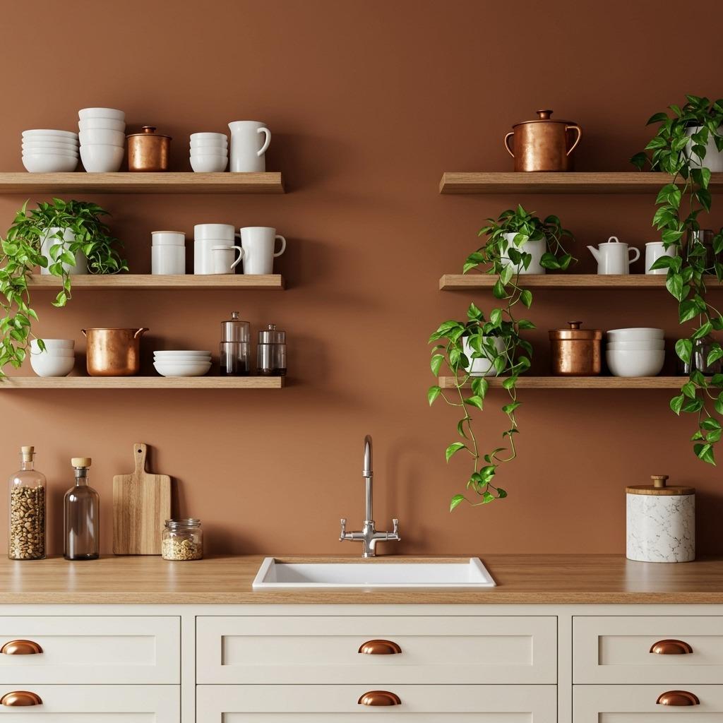 Terracotta Orange Accent Wall