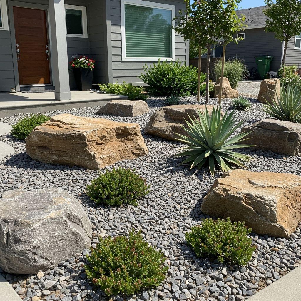 Use Large Decorative Rocks and Boulders
