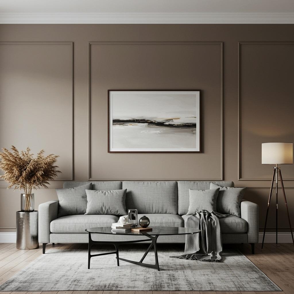 Warm Taupe and Crisp White